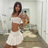 Low Rise Mini Skirt and Crop Top Set
